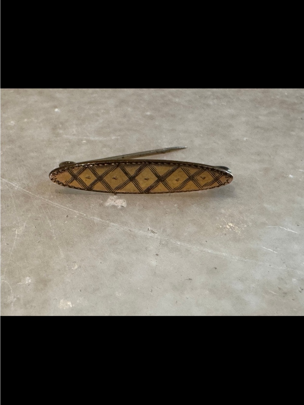 Classic Brown Diamond-Pattern Reptile Accessory Pin